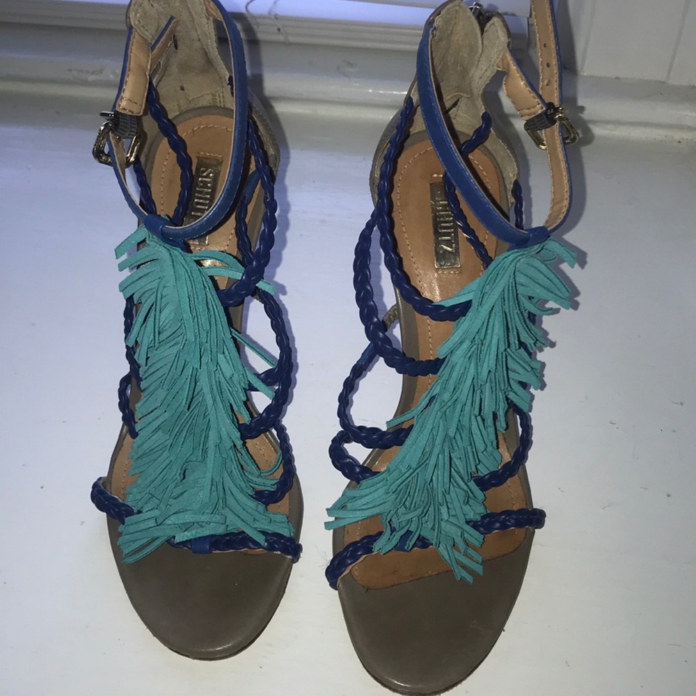 Fringed Schutz Heels